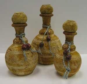Mexican Terra Cotta - Clay Jugs (Round) set of 3